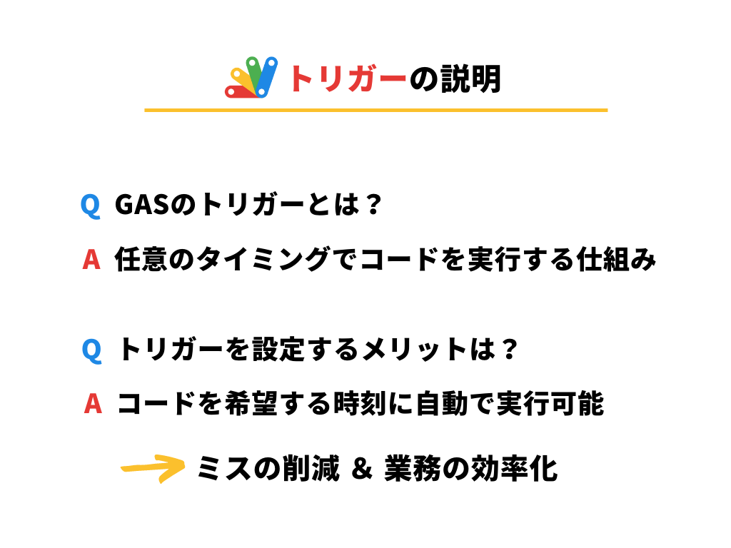 GASでのトリガーの概要と説明