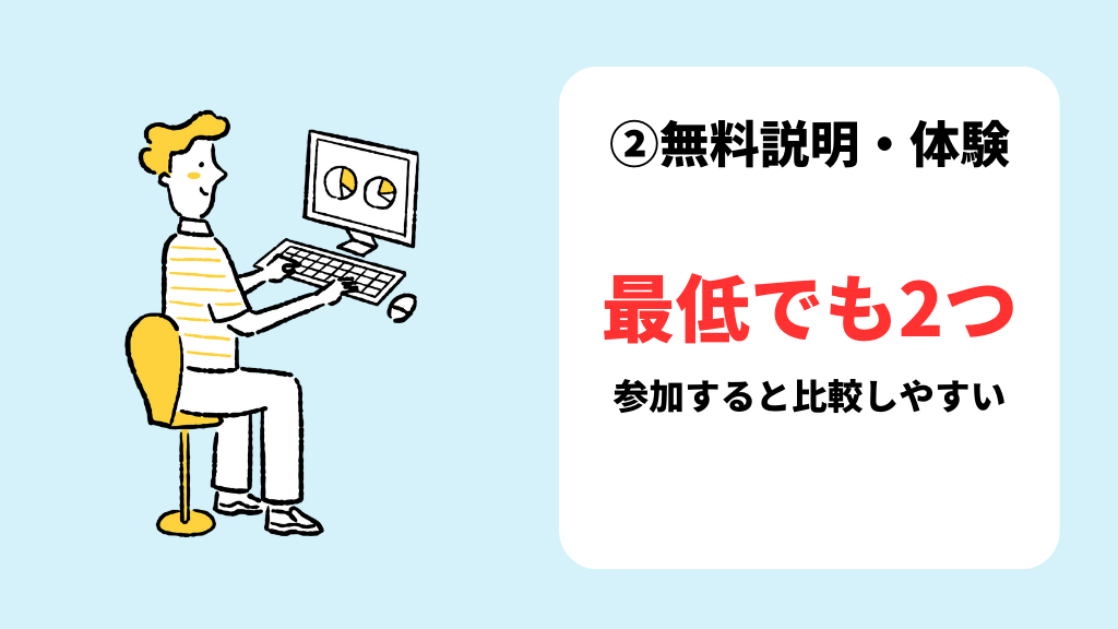  無料相談・体験に複数参加