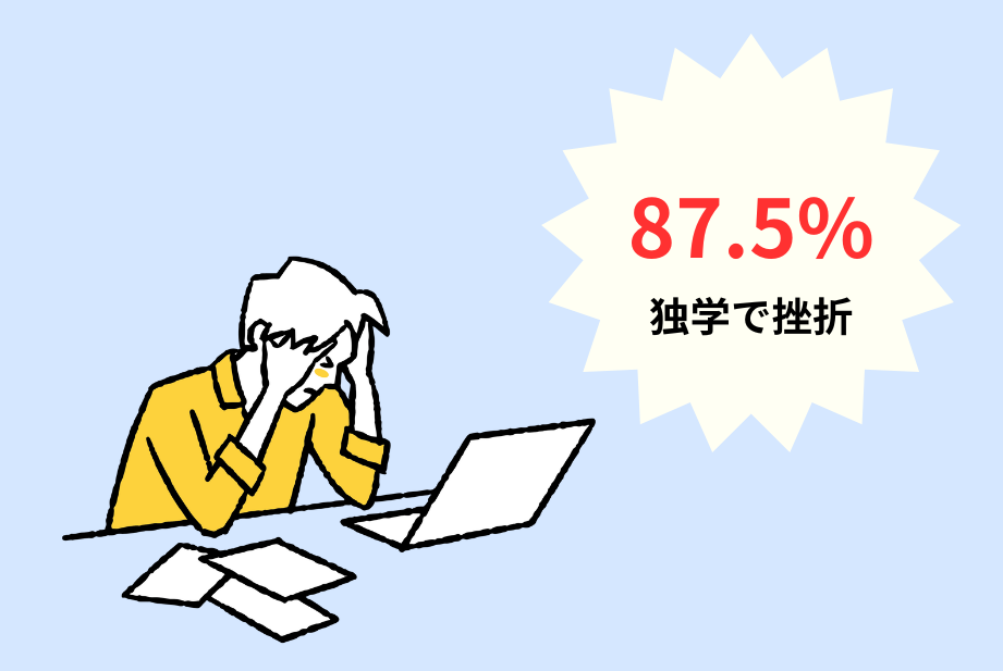 プログラミングの独学の挫折率は87.5%
